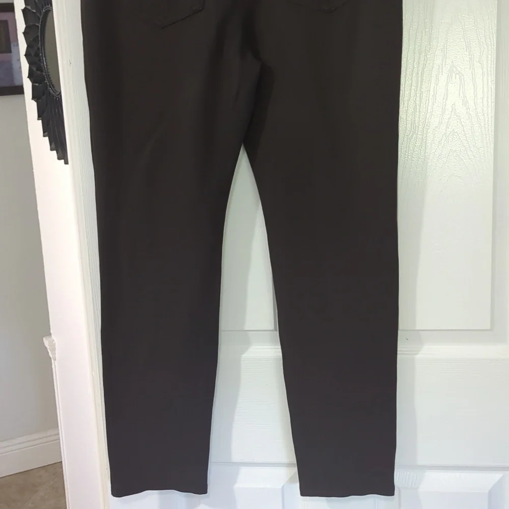Chico's So Slimming Brown Getaway Slim Leg Pants Chicos 1 Short ~ Sz 8